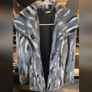 Isaac Mizrahi Faux Fur Ladies Coat Sample Size S